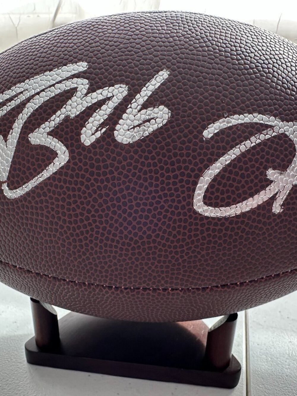 JALEN HURTS & SAQUON BARKLEY AUTOGRAPHED FOOTBALL PHILADELPHIA EAGLES W/COA 870